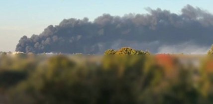 Небо над Черніговом затягнуло димом після російського обстрілу 4.10.2025