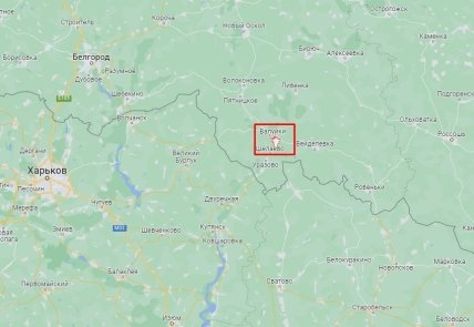 Валуйки на карті