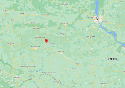 пгт Старая Синява в Хмельницкой области карта