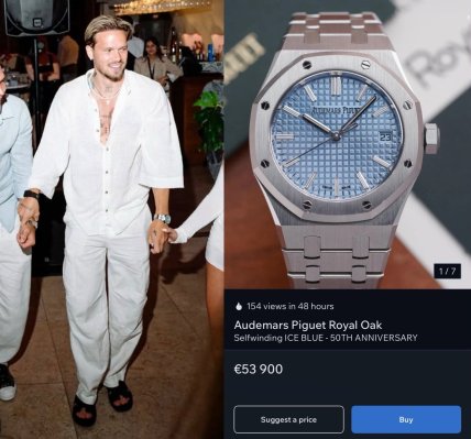 Михайло Мудрик з годинником Audemars Piguet Royal Oak 15550ST.OO.1356ST.04