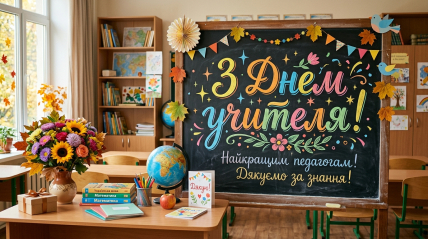 День вчителя, листівки, картинки, поздоровлення