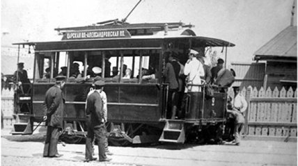 Перший електричний трамвай в Україні