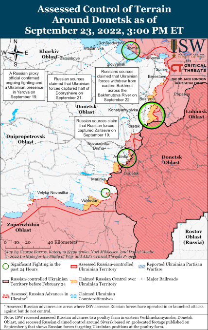 Карта бахмута сейчас