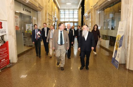 Шмуэль Каминецкий во время встречи с делегацией Американского совета внешней политики