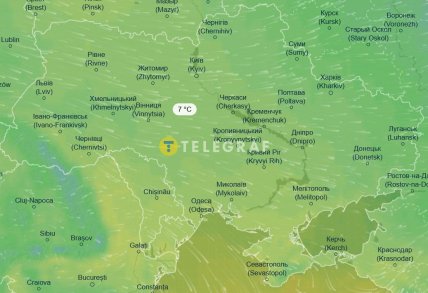 Погода 12 грудня. Фото: Ventusky