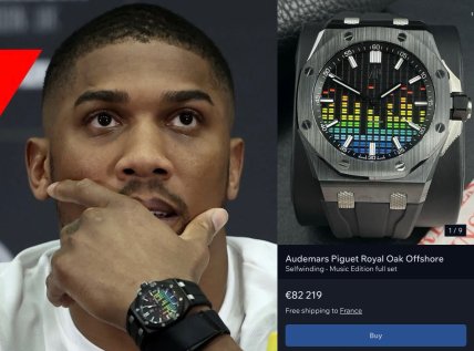 Ентоні Джошуа з годинником Audemars Piguet Royal Oak Offshore