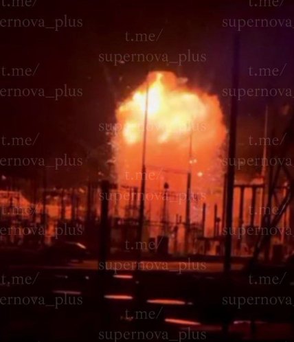 Подстанция в Мелитополе после взрыва