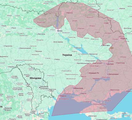 Куди долітають шахеди з радіоуправлінням - карта