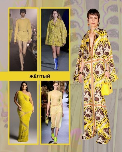 Самые модные цвета зимы 2022/23 - желтый