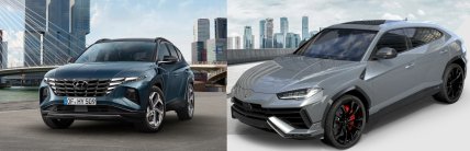 Hyundai Tucson 2021 та Lamborghini Urus (15 мільйонів)