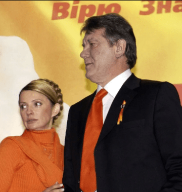 Юлия Тимошенко во время Оранжевой революции