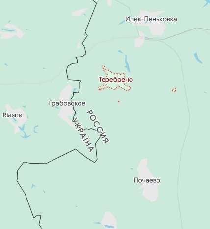 Карта Бєлгородської області, село Теребрене