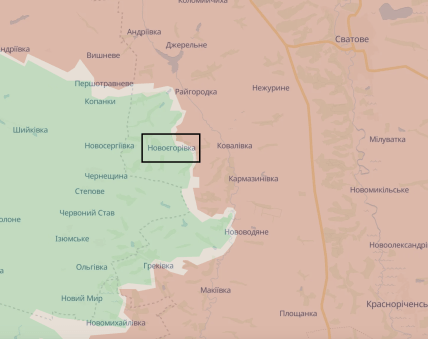 Новоегоровка на карте