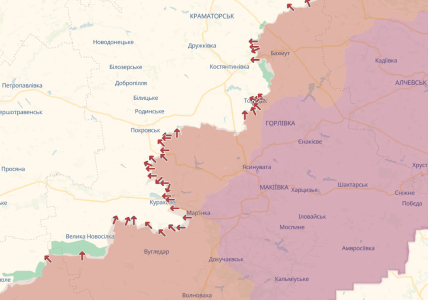 Карта боев за Покровск и Курахово 09.11.2024