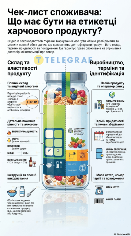 Що має бути на етикетці