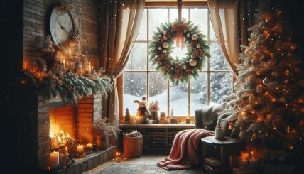 Как украсить окна зимой - фото