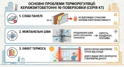 Основні проблеми терморегуляції у будинках серій КТ та Т-4