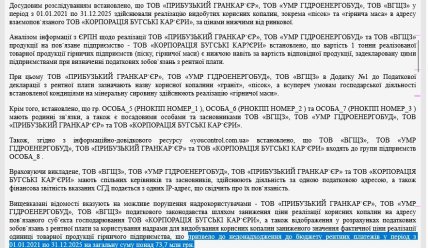 Государственный бюджет мог недополучить более 73,7 миллиона гривен. Скриншот материалов дела