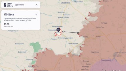 Дружківка Донецькох області на карті