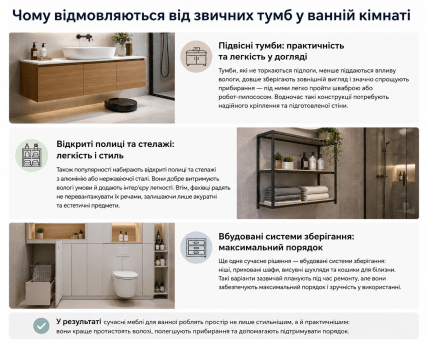 Чем заменить напольную тумбу в ванной