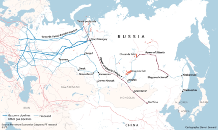Сила Сибіру карта