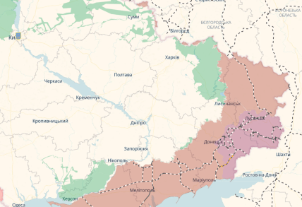 Карта DeepState, де йдуть бої в Україні 26.10.2026