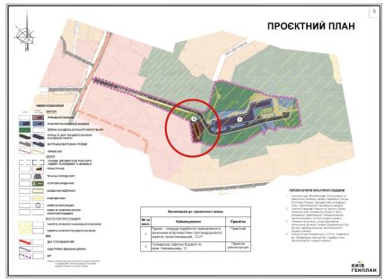 Проєктний план з будинком за адресою пров. Киянівський, 12