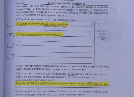 Заключення про смерть Цюрко