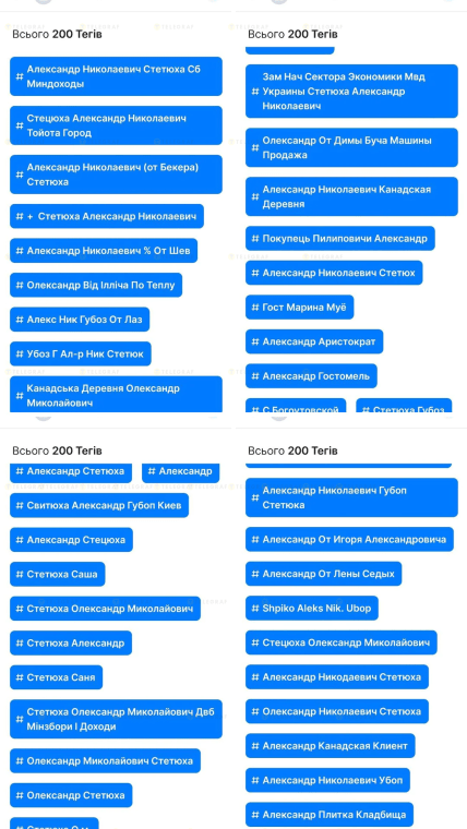 Номер Александра Стетюхи в сервисе GetContact