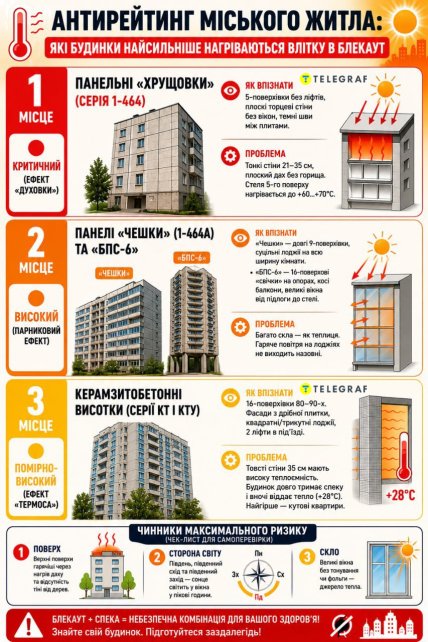 В яких будинках найспекотніше влітку