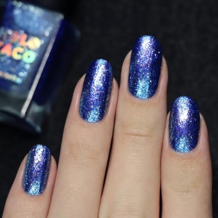 Матовый металлик маникюр