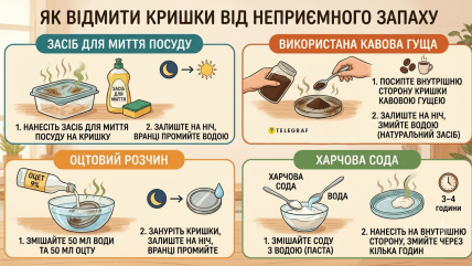 Как отмыть крышки от вони