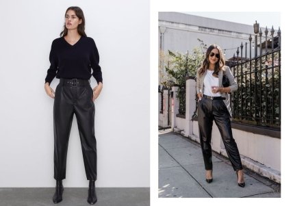 чорні шкіряні штани