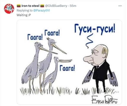 Скриншот з мемом про путіна