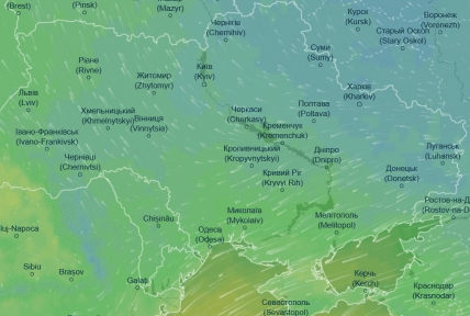 Карта погоди на 7 грудня 2025 року