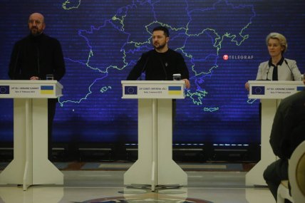 Шарль Мишель, Владимир Зеленский, Урсула фон дер Ляйен