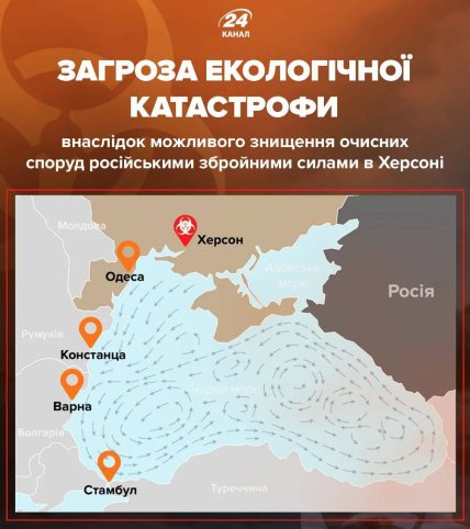 Какие города пострадают от загрязнения Днепра