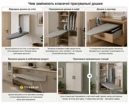Чем заменить гладильную доску дома, чтобы сэкономить место