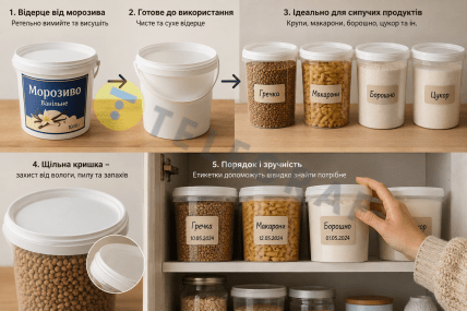 Храните сыпучие продукты