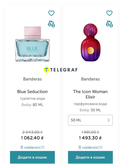 Парфюмы Antonio Banderas Blue Seduction и Banderas Icon Woman Elixir Eau de Parfum Intense