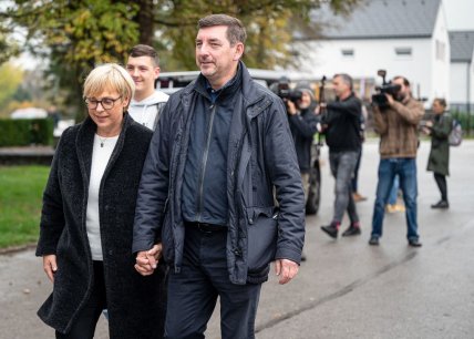 Наташа і Алеш Мусар під час президентської кампанії