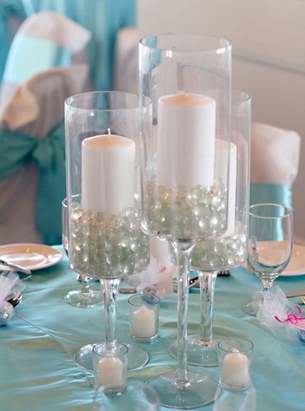 Подсвечники с бокалов