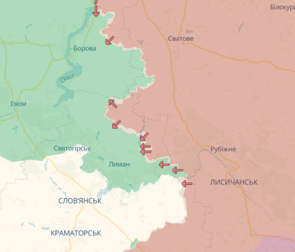 Луганская область, Deepstate