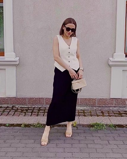 ната москаленко костюмный белый жилет