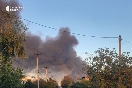 Дим в Одесі через російську атаку 22.09.2026
