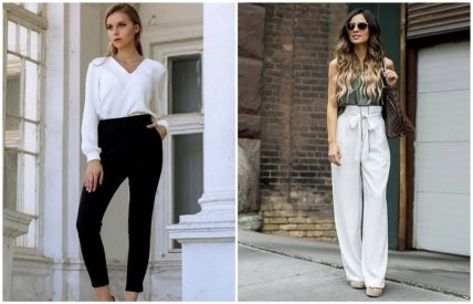 Брюки с завышенной талией