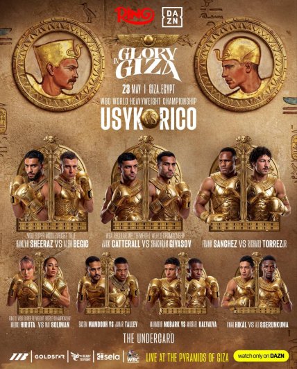 Андеркард вечера бокса Усик - Верховен