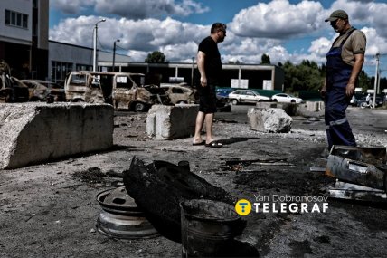 Наслідки ворожої атаки. Фото: Ян Доброносов "Телеграф"