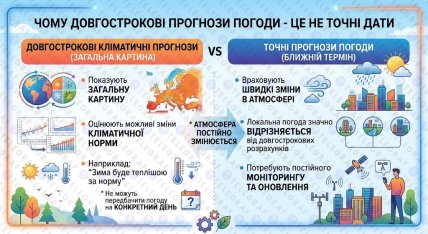 Що показують довгострокові прогнози погоди