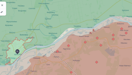Ситуация в Херсонской области на карте deepstate